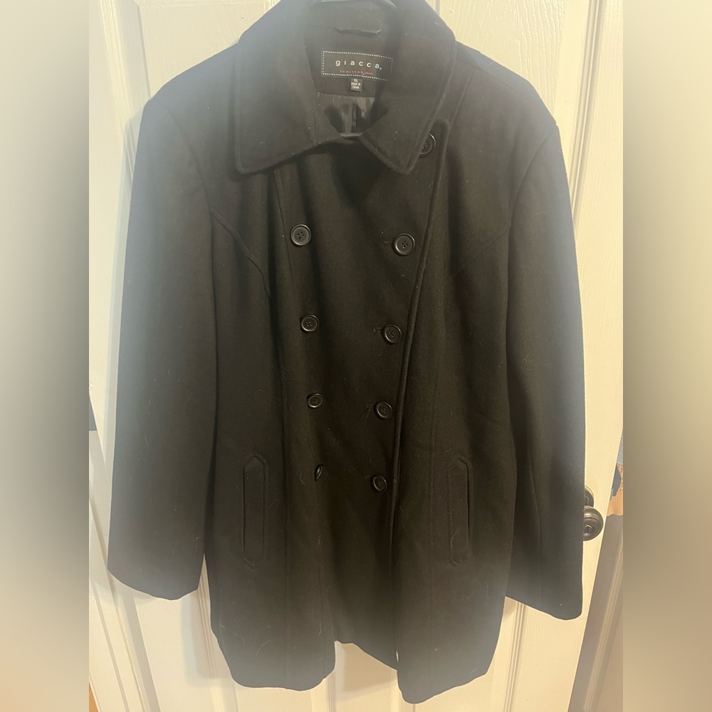 Black Giacca XL pea coat